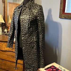 Leopard print (real) leather car coat